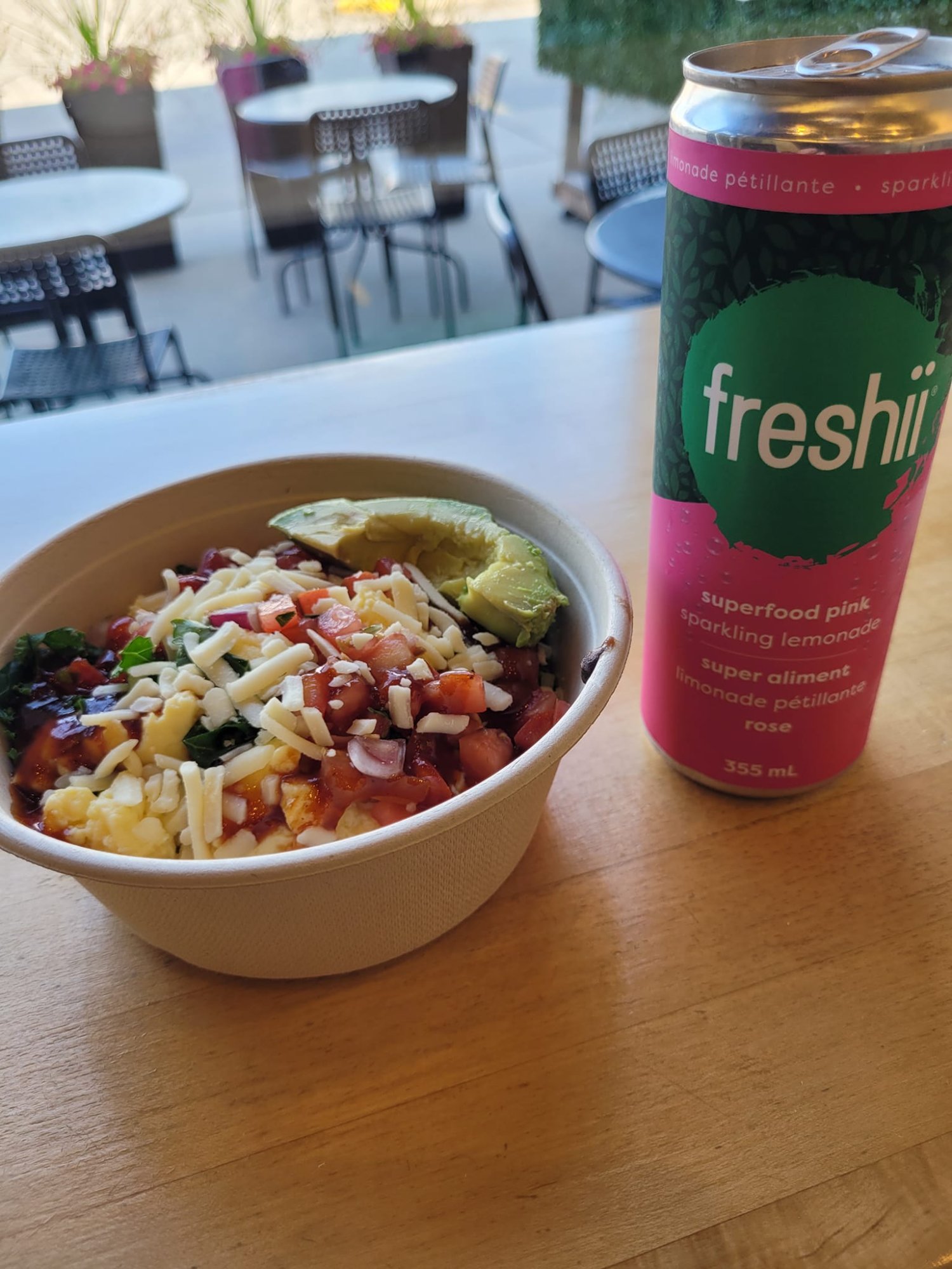 Healthy breakfast bowl at Freshii Sundance Calgary