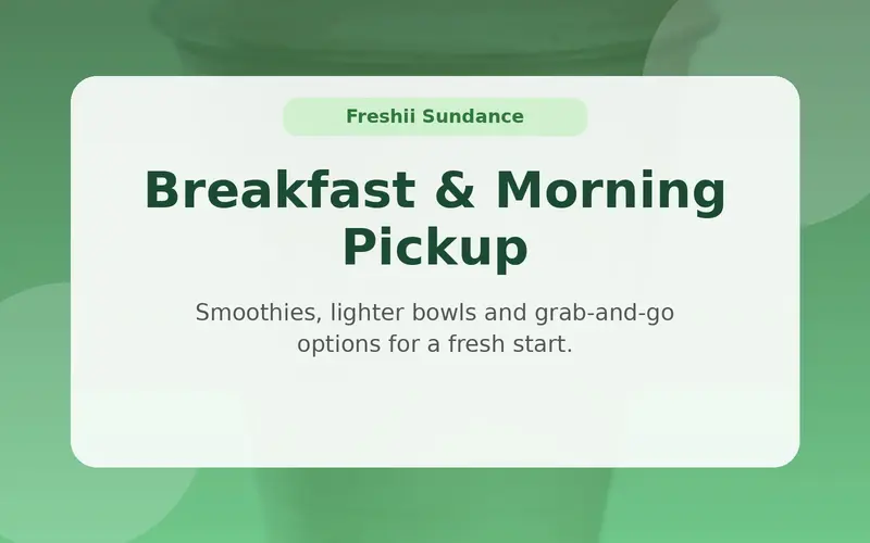All-day brunch choices at Freshii Sundance in SE Calgary