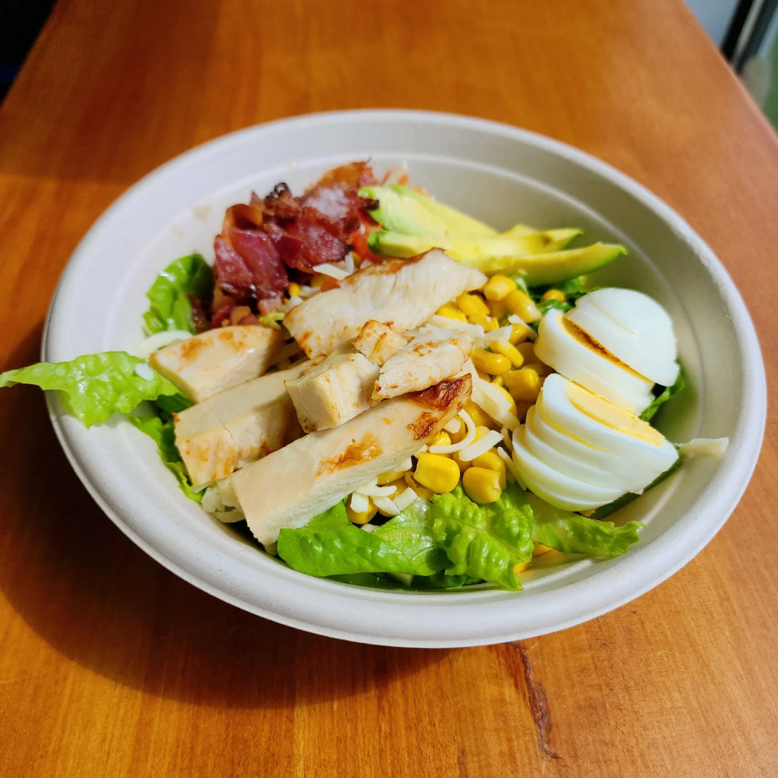 Cobb Salad with chicken prepared at Freshii Sundance