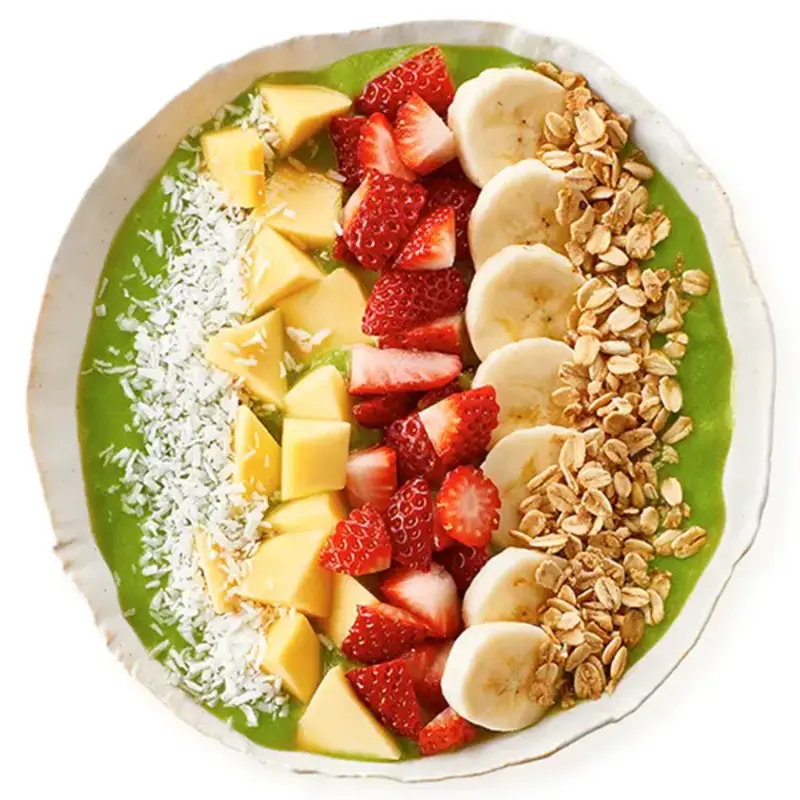 Freshii Sundance Smoothii Bowl with strawberries, coconut and granola