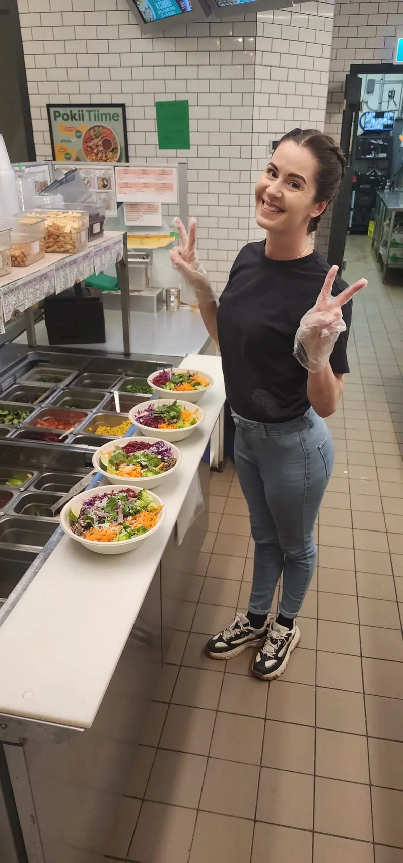 Freshii Sundance team member at the prep line in Sunpark Plaza