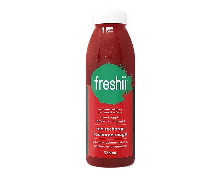 Cold-pressed juices at Freshii Sundance Calgary