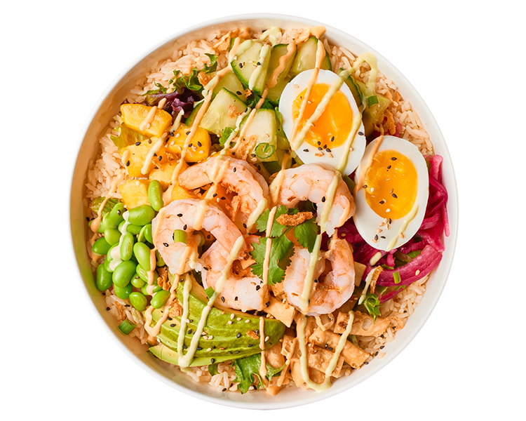 Takeout poke bowl from Freshii Sundance Calgary